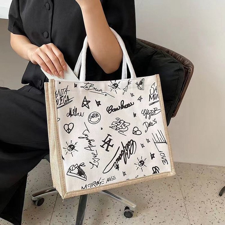 Custom Jute Tote Bags HMD-027