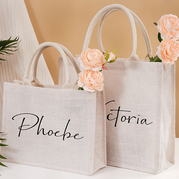 Custom Jute Tote Bags HMD-034