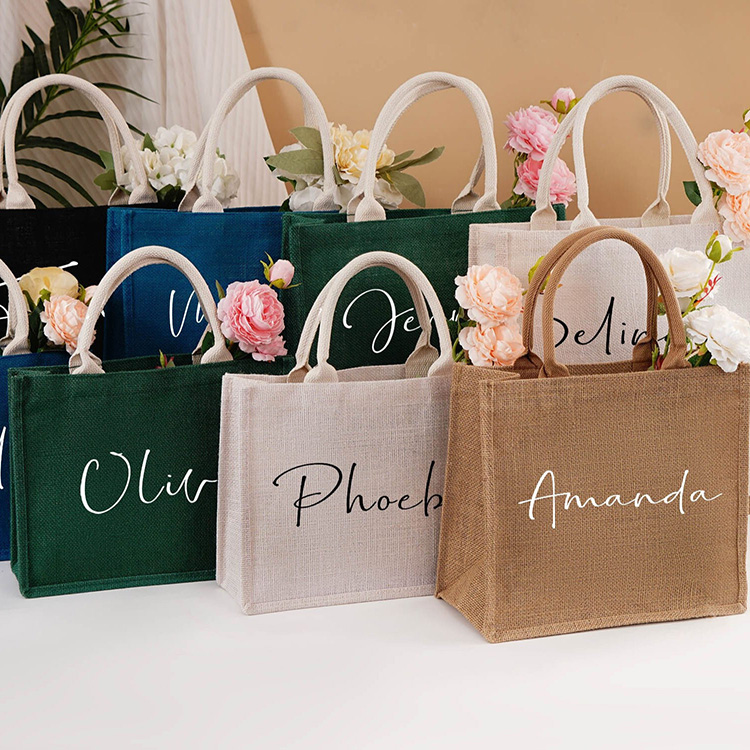 Custom Jute Tote Bags HMD-034