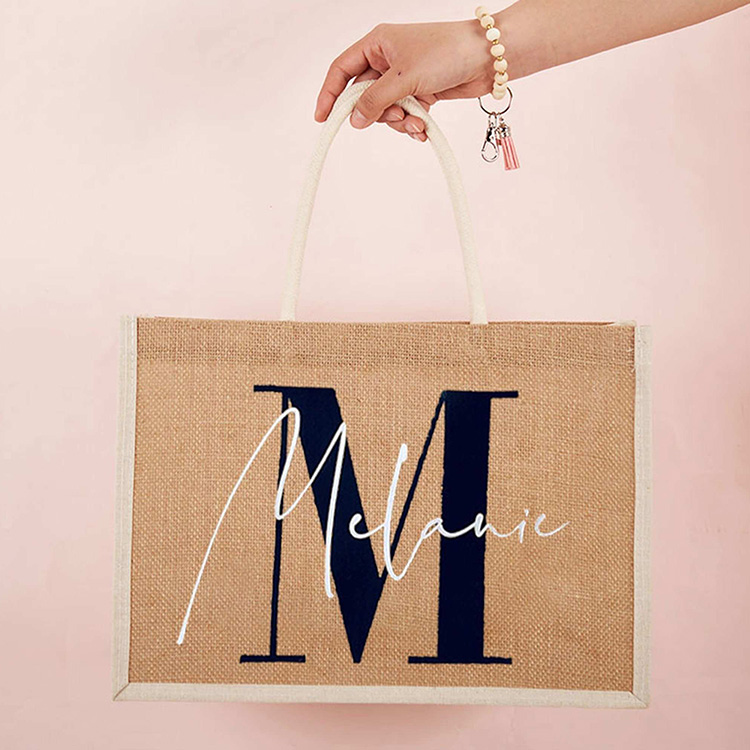Custom Jute Tote Bags HMD-036